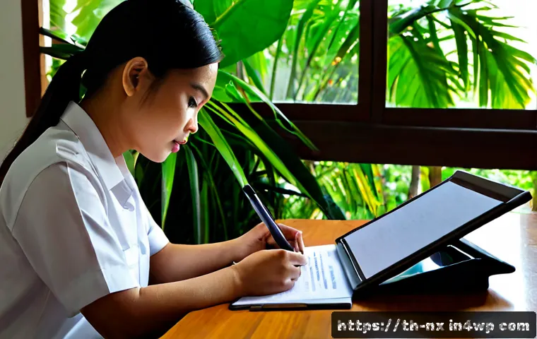 비판적 사고력과 정보 해석의 중요성 - Photorealistic Thai university student at a clean wooden desk comparing two unlabeled printed report...
